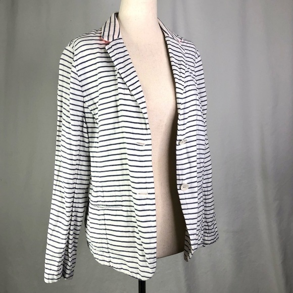 Gap Academy Blazer white blue striped double lawn cotton 10 - Picture 13 of 13